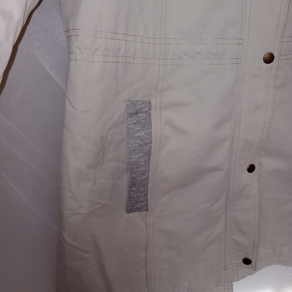 Apt. 9 Jacket, Women's Size Large Tan Faux Fur Hood, Full Zip, Parka Coat - Picture 3 of 11